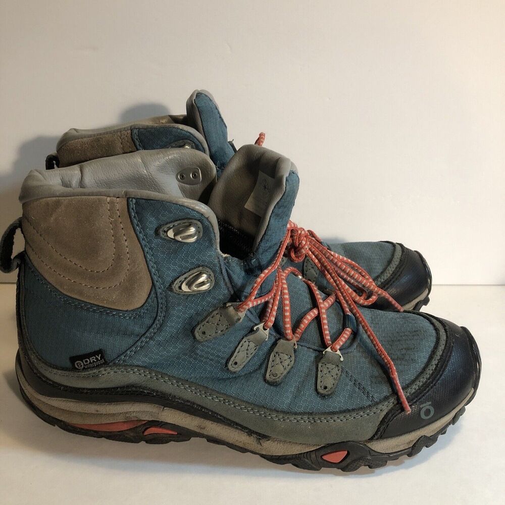Oboz Hiking Boots Women's 9.5 Sapphire Blue Waterproof Trail Shoes Ankle B-Dry